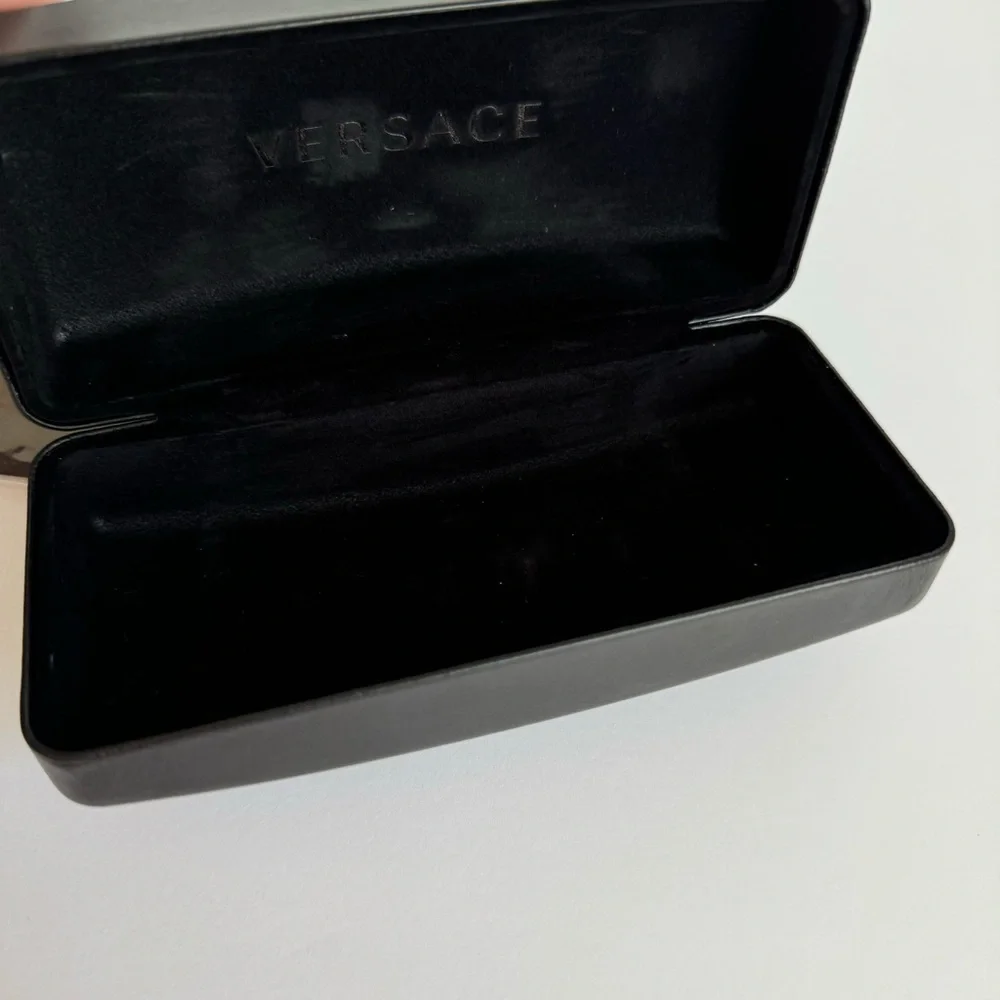 Versace Black Sunglasses with Gold Medallion Detail